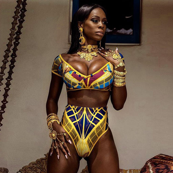 2 Piece Tribal Swimsuit