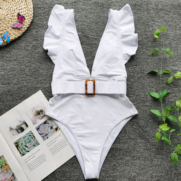 Deep-V Neck Swimwear