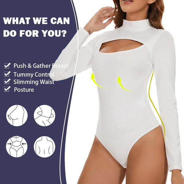 High Collar Shapewear Bodysuit