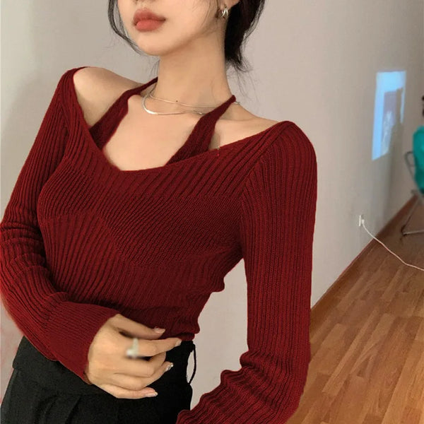 Autumn Knitted Long Sleeve Sweater