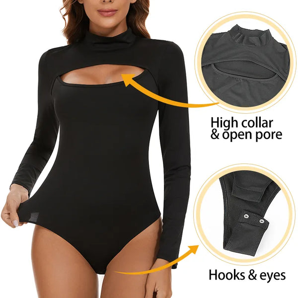 High Collar Shapewear Bodysuit