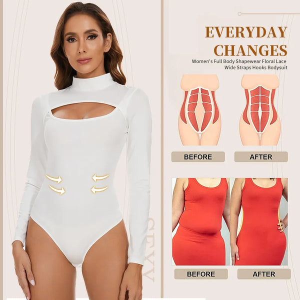 High Collar Shapewear Bodysuit