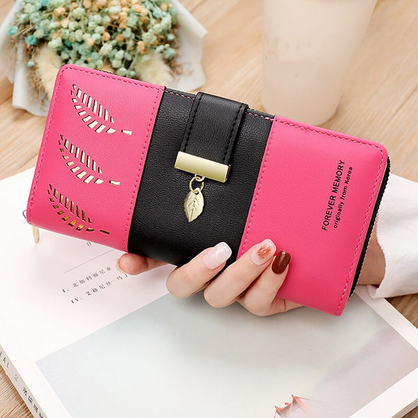 PU Leather Zipper Clutch