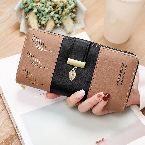 PU Leather Zipper Clutch