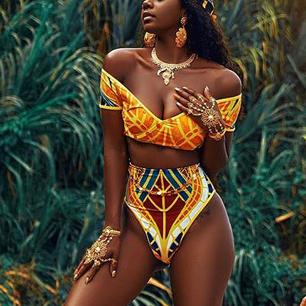 2 Piece Tribal Swimsuit