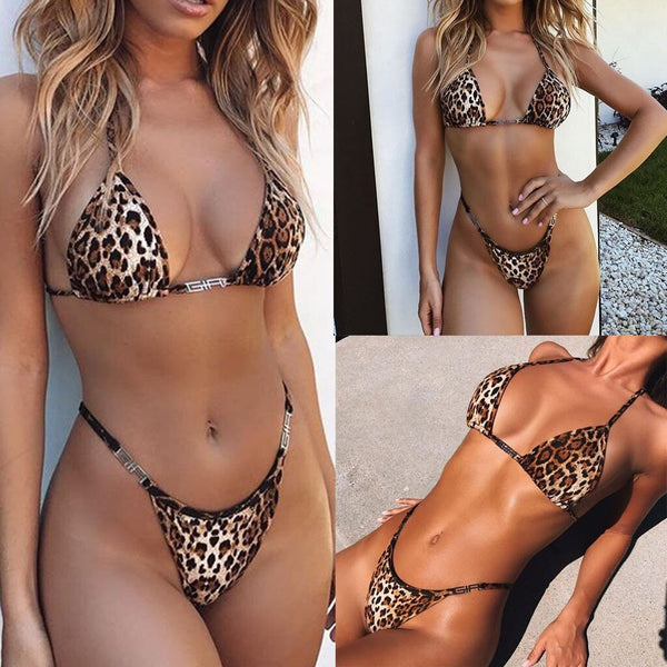 Women Leopard Bikini Set