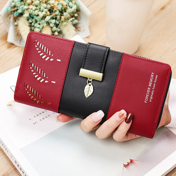 PU Leather Zipper Clutch