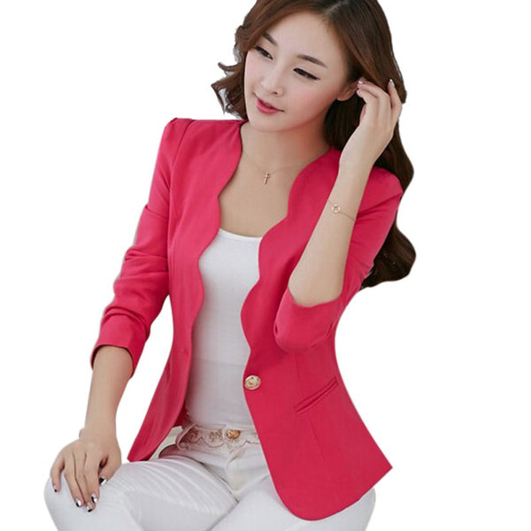 One Button Slim Fit Blazer