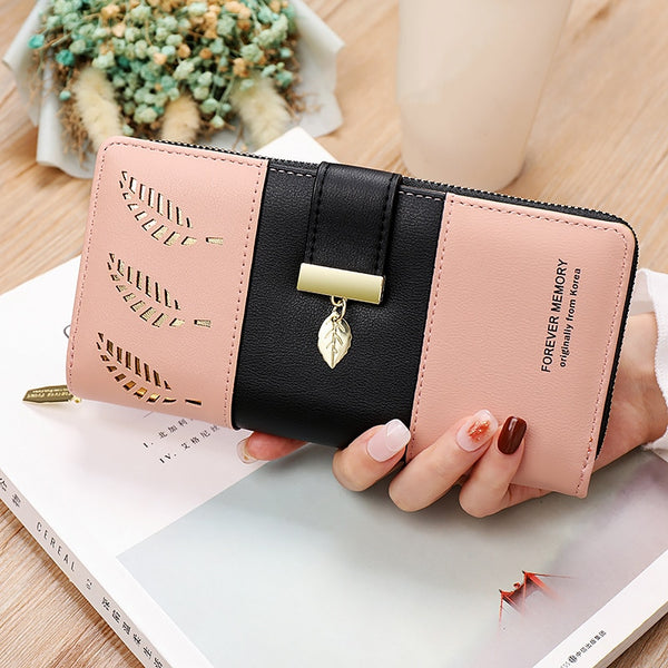 PU Leather Zipper Clutch