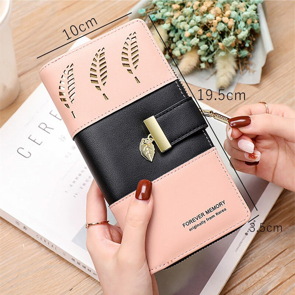 PU Leather Zipper Clutch