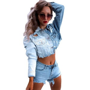 Short Denim Crop Jacket