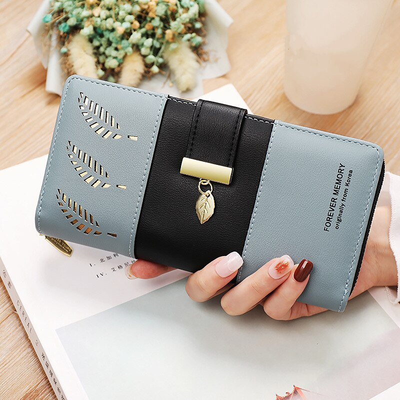 PU Leather Zipper Clutch