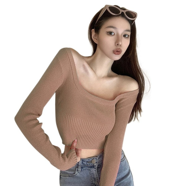 Slim Knitted Long Sleeve Sweater