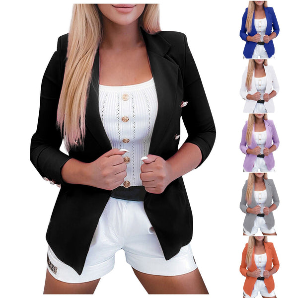 Long Sleeve Button Up Blazer