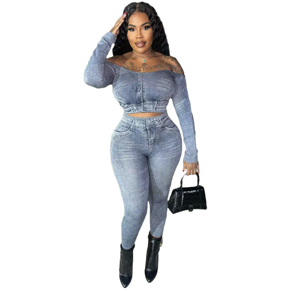 2 Piece Denim Jumper