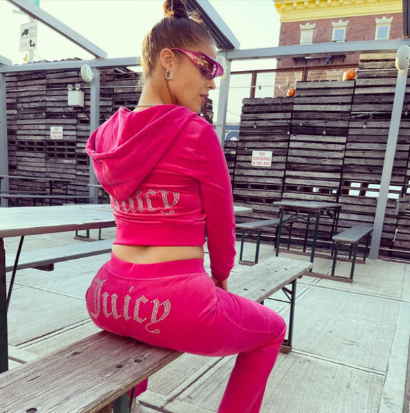 Two Piece Set Crop Top Hoodie Suit