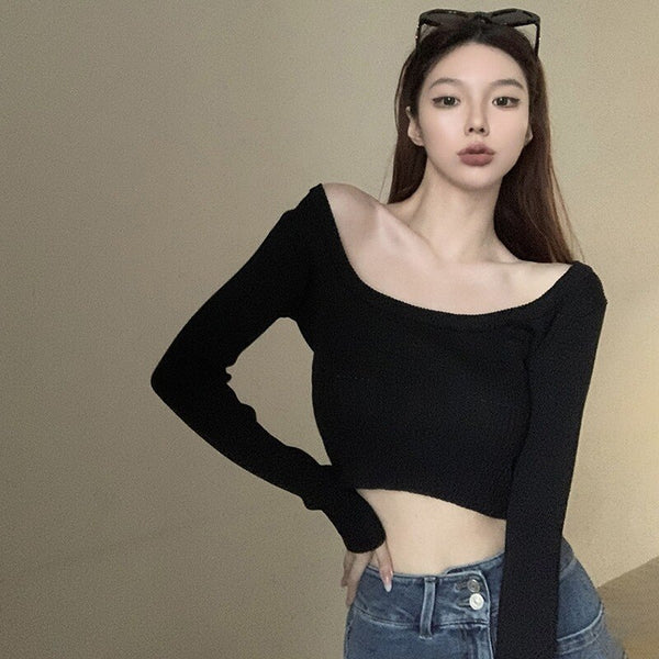 Slim Knitted Long Sleeve Sweater