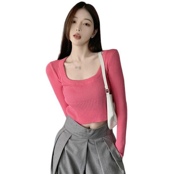 Slim Knitted Long Sleeve Sweater