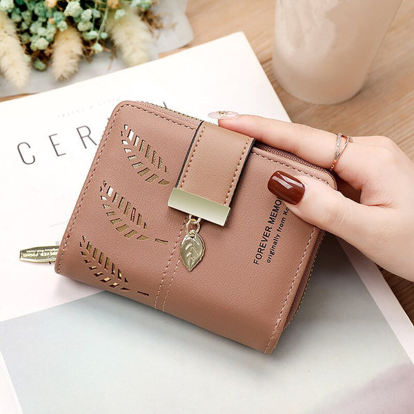 PU Leather Zipper Clutch