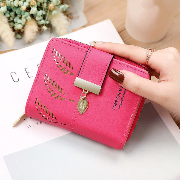 PU Leather Zipper Clutch