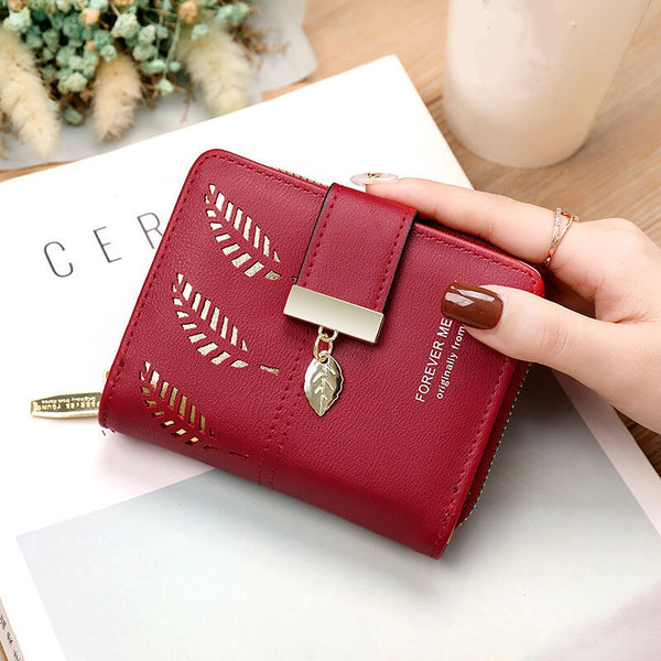 PU Leather Zipper Clutch