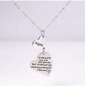 Heart Pendant Charm Necklace For Mom