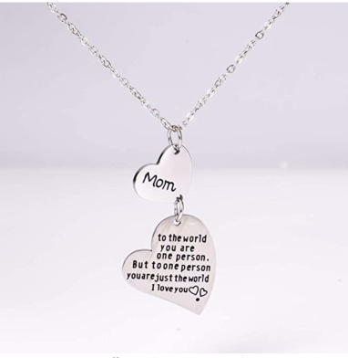 Heart Pendant Charm Necklace For Mom