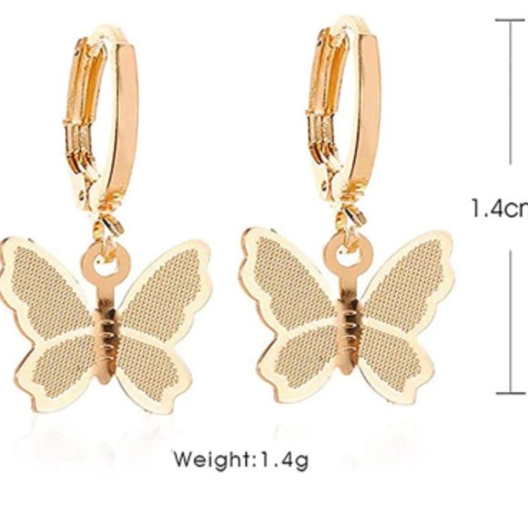 Chic Scrub Butterfly Dangle Earrings