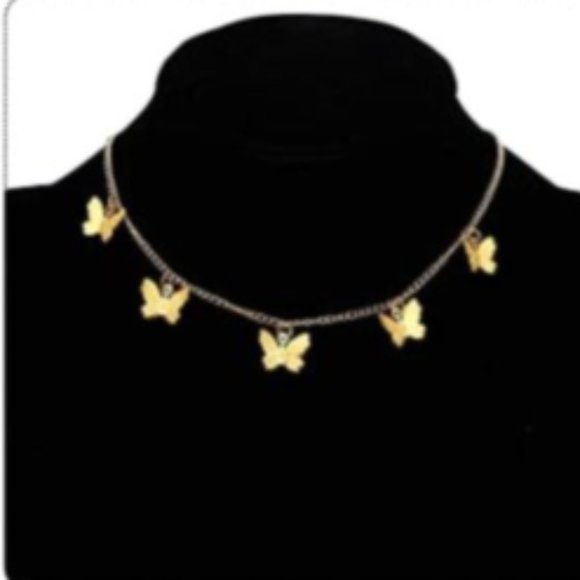 Elegant Gold Butterfly Choker