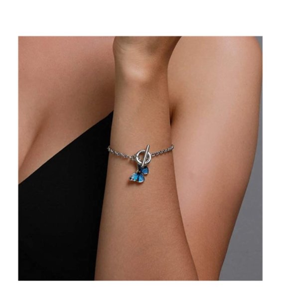 Beautiful Aqua Blue Butterfly Bracelet