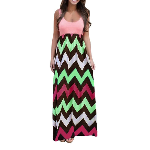 Sleeveless Beach Summer Sundress Maxi Dress