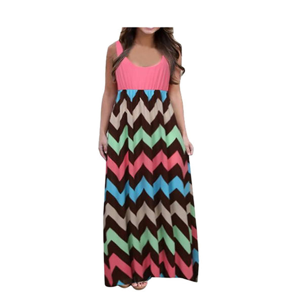 Sleeveless Beach Summer Sundress Maxi Dress