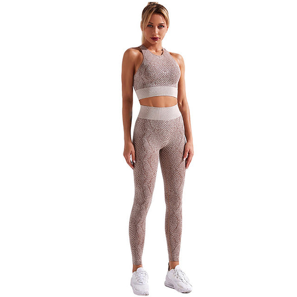 Snake Print Sportswear Yoga Set