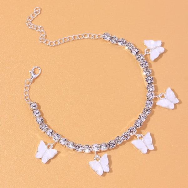 Heart Rhinestone Anklet