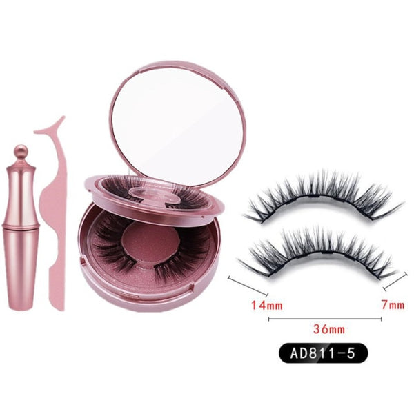 Magnetic Eyelashes and Liner Set 3d Faux Mink