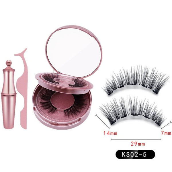 Magnetic Eyelashes and Liner Set 3d Faux Mink