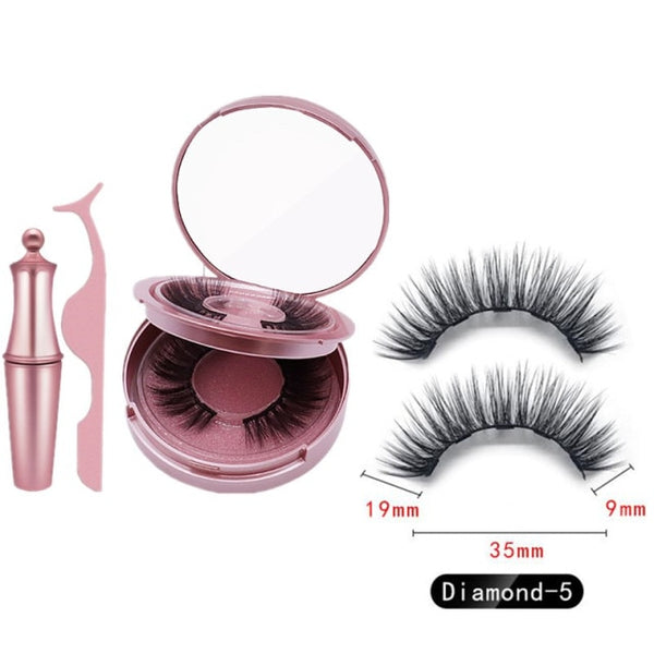 Magnetic Eyelashes and Liner Set 3d Faux Mink