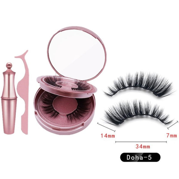 Magnetic Eyelashes and Liner Set 3d Faux Mink