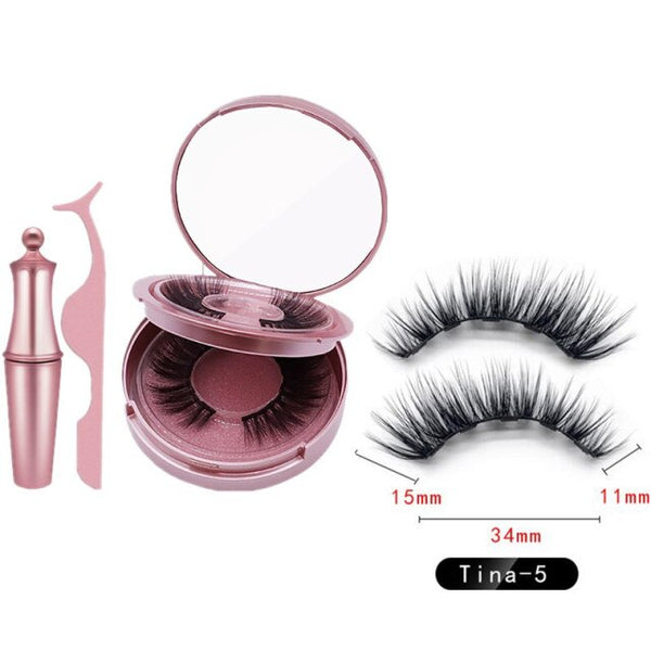 Magnetic Eyelashes and Liner Set 3d Faux Mink