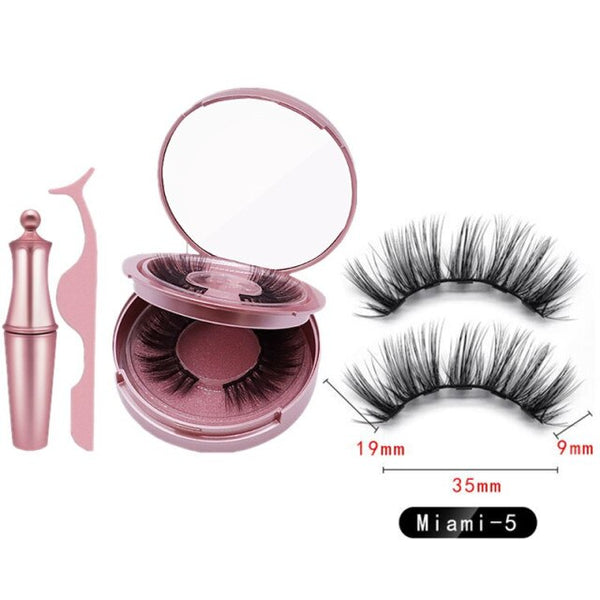 Magnetic Eyelashes and Liner Set 3d Faux Mink