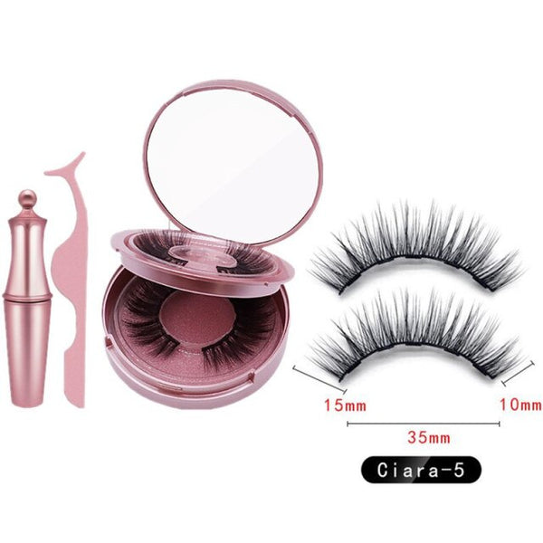 Magnetic Eyelashes and Liner Set 3d Faux Mink