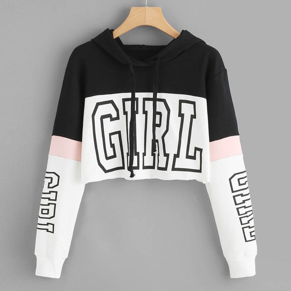 Hoodie Crop Top Sweatshirt