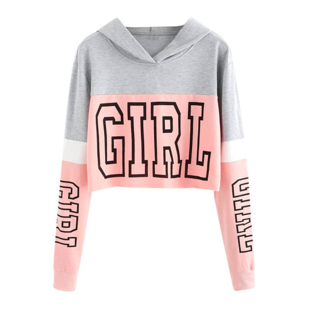 Hoodie Crop Top Sweatshirt