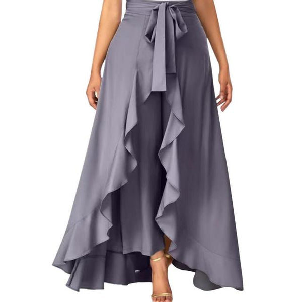 High Waist Layered Long Skirt