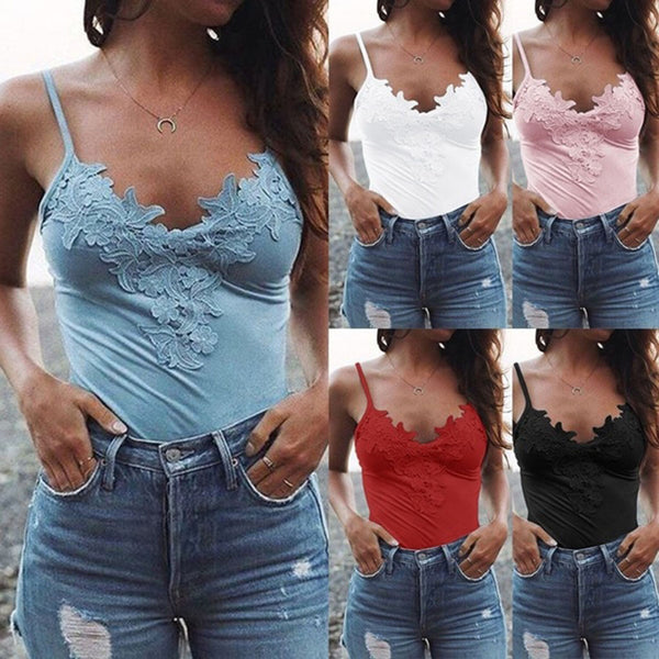 Lace Patchwork Tank Top